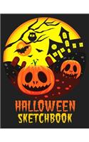 Halloween sketchbook: Happy Halloween: sketchbook to Sketching & Drawing Halloween Characters and Halloween decorations, Sketchbook to Draw Halloween image, 100 pages wit