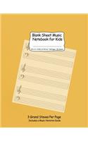 Blank Sheet Music Notebook for Kids