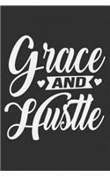 Grace And Hustle: Gifts for independent women, black women gift ideas, strong women gifts 6x9 Journal Gift Notebook with 125 Lined Pages