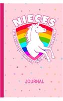 Nieces Are Fabulous & Magical Like Unicorns Only Better Journal: Cute Draw & Write Unicorn Doodle Book Secret Diary for Girls: Travel Journaling with Wide Ruled Lined Paper for Drawing & Writing: 6 X 9 Daily Story