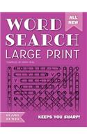 Word Search Large Print (Purple): Word Play Twists and Challenges: (Puzzle Power)