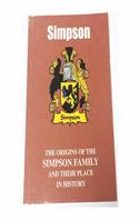 Simpson: The Origins of the Simpson Family and Their Place in History(English Name Mini-Book)