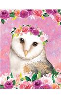 My Big Fat Journal Notebook For Bird Lovers Owl In Flowers: Jumbo Sized Ruled Notebook Journal - 300 Plus Lined and Numbered Pages With Index For Journaling, Writing, Planning and Doodling In Large 8.5 by 11 (33 Jumbo Lined Journal 2)