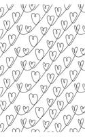 Journal Notebook Scribbly Hearts Pattern 1