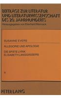 Allegorie Und Apologie