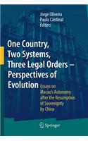 One Country, Two Systems, Three Legal Orders - Perspectives of Evolution