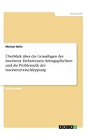 Überblick über die Grundlagen der Insolvenz. Definitionen, Antragspflichten und die Problematik der Insolvenzverschleppung