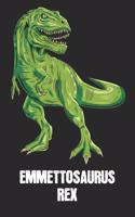 Emmettosaurus Rex: Emmett - T-Rex Dinosaur Notebook - Blank Ruled Personalized & Customized Name Prehistoric Tyrannosaurus Rex Notebook Journal for Boys & Men. Funny D