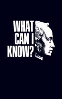 What can i know?: 6x9 120-page lined notebook journal notepad scribble book diary workbook for philosophers