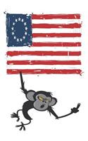 Betsy Ross Flag Monkey