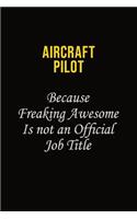 Aircraft Pilot Because Freaking Awesome Is Not An Official Job Title