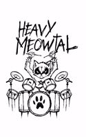 Heavy Meowtal: Song Writer Notebook for any heavy metal and hard rock cat headbanger. DIY Lyrics Journal and songwriting book - 120 Dot Grid Pages