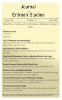 Journal of Eritrean Studies [Vol. IX No. 1, 2022]