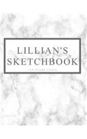 Lillian's Sketchbook: Personalized Marble Sketchbook with Name: 120 Pages