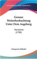 Genaue Wetterbeobachtung Unter Dem Augsburg: Horizonte (1780)