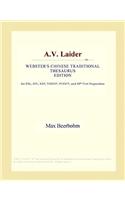 A.V. Laider (Webster's Chinese Traditional Thesaurus Edition)