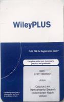 Calculus Combo 11E Wileyplus Card