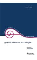Graphs, Matrices, and Designs: (Lecture Notes in Pure and Applied Mathematics)