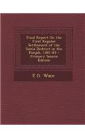 Final Report on the First Regular Settlement of the Simla District in the Punjab, 1881-83