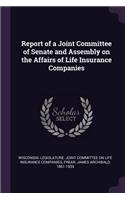 Report of a Joint Committee of Senate and Assembly on the Affairs of Life Insurance Companies