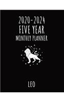 Leo - 2020 - 2024 Five year Monthly Planner
