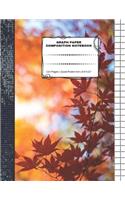 Graph Paper Composition Notebook: 110 Pages - Quad Ruled 4x4 - 8.5" x 11" Autumn Large Notebook with Grid Paper - Math Notebook For Students