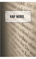 Kap Verde: Liniertes Reisetagebuch Notizbuch oder Reise Notizheft liniert - Reisen Journal für Männer und Frauen mit Linien