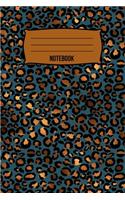 Blue Leopard Print Notebook