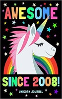 Awesome Since 2008 Unicorn Journal