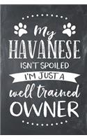 My Havanese Isn't Spoiled I'm Just a Well Trained Owner