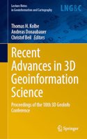 Recent Advances in 3D Geoinformation Science