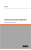 Praktikumsauswertung zur Holographie