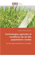 Technologies Agricoles Et Conditions de Vie Des Populations Rurales