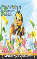 Cute Bee coloring ang questions