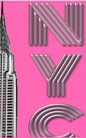 New York City Chrysler Building pink Drawing Writing creative blank journal: Hot Pink New York City Chrysler Building creative drawing journal