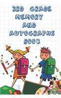 3rd Grade Memory and Autographs Book: Cute End of School Year Memories Keepsake Journal