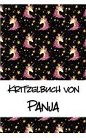 Kritzelbuch von Panja: Kritzel- und Malbuch mit leeren Seiten für deinen personalisierten Vornamen