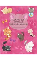 Composition Notebook Wide Ruled 8.5 x 11 Inches 110 Pages