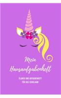 Mein Hausaufgabenheft Planer und Aufgabenheft für das Schuljahr