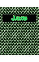 120 Page Handwriting Practice Book with Green Alien Cover Jakob: Primary Grades Handwriting Book