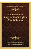 Representative Biographies Of English Men Of Letters