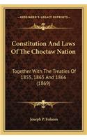 Constitution And Laws Of The Choctaw Nation