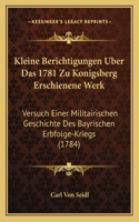 Kleine Berichtigungen Uber Das 1781 Zu Konigsberg Erschienene Werk