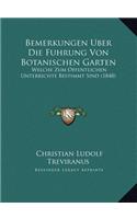 Bemerkungen Uber Die Fuhrung Von Botanischen Garten