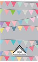 Notebook Journal Dot-Grid, Graph Grid, Lined, Blank No lined: Colorful Garland Flag Hanging in the Party Grey Themes: Small Pocket Notebook Dream Journal Diary, 120 pages, 5.5" x 8.5"(Blank Notebook Journal)