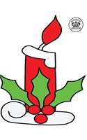 Notebook Kingdom Christmas Series: Christmas Journal/Diary Blank Paper 100 Pages 8.5"x11" Composition Book Christmas Candle