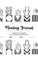 Reading Journal: For Book Lovers - Size (8x10) Cactus Design (Vol 1)