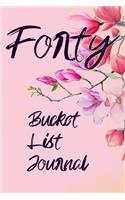 Forty Bucket List Journal