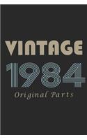 Retro Birthday - Vintage 1984 Notebook Original Parts Gift