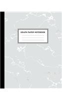 Graph Paper Notebook: Trendy White Marble and Rose Gold - 7.5 x 9.25 inches - 5 x 5 Squares per inch, Quad Ruled - Cute Graph Paper Composition Notebook for Children, Kid
